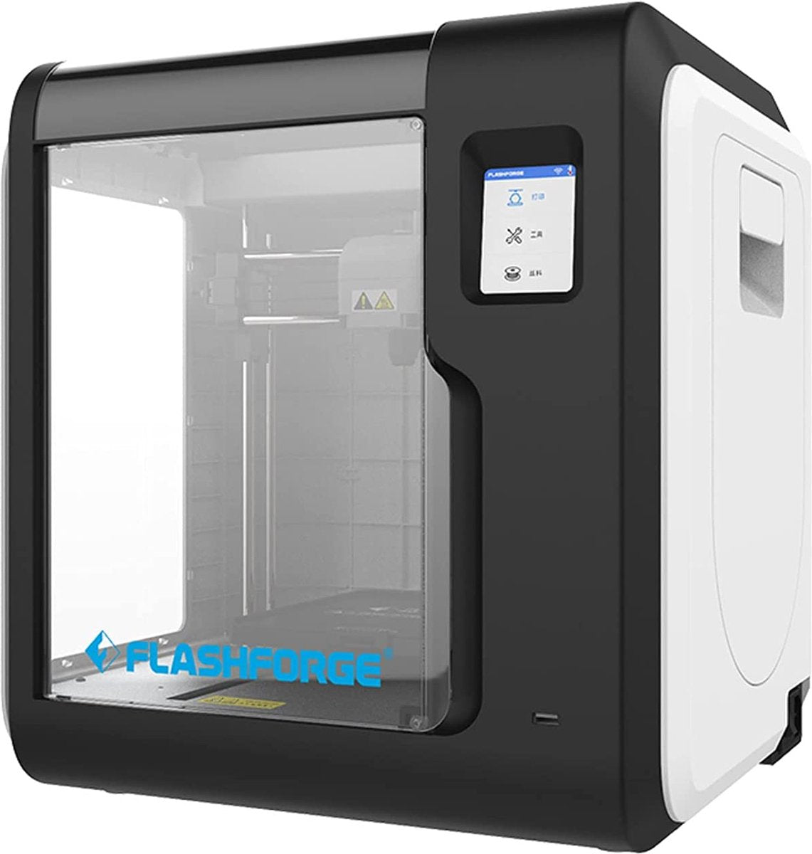FlashForge Adventurer 3 3D-printer met gesloten behuizing, transparante deur en touchscreen