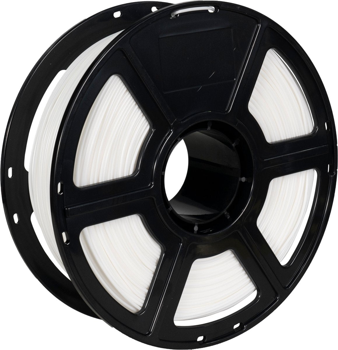 Wit FlashForge PLA-filament op spoel, schuin van boven