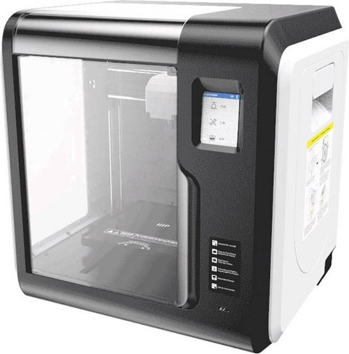 FlashForge Adventurer 3 schuin van rechts met touchscreen en filamentvak