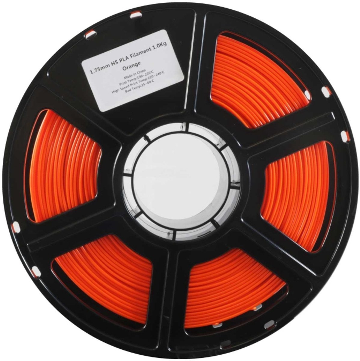 FlashForge High Speed PLA-filament oranje op spoel met productlabel, 1,75 mm, 1 kg