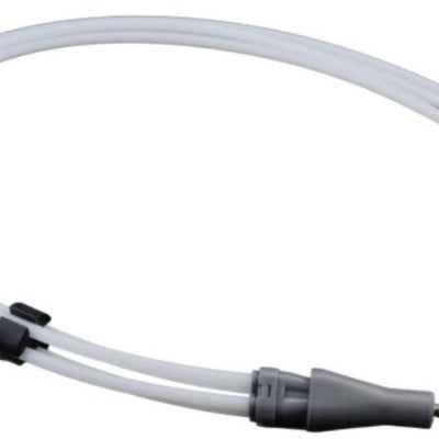 FlashForge 4-in-1 filamentslang voor de Adventurer 5X, met vier witte slangen en koppelstuk