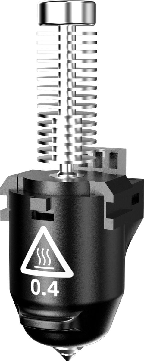 0,4 mm snelwissel-nozzle van de FlashForge Adventurer 5M met glanzend zwarte behuizing