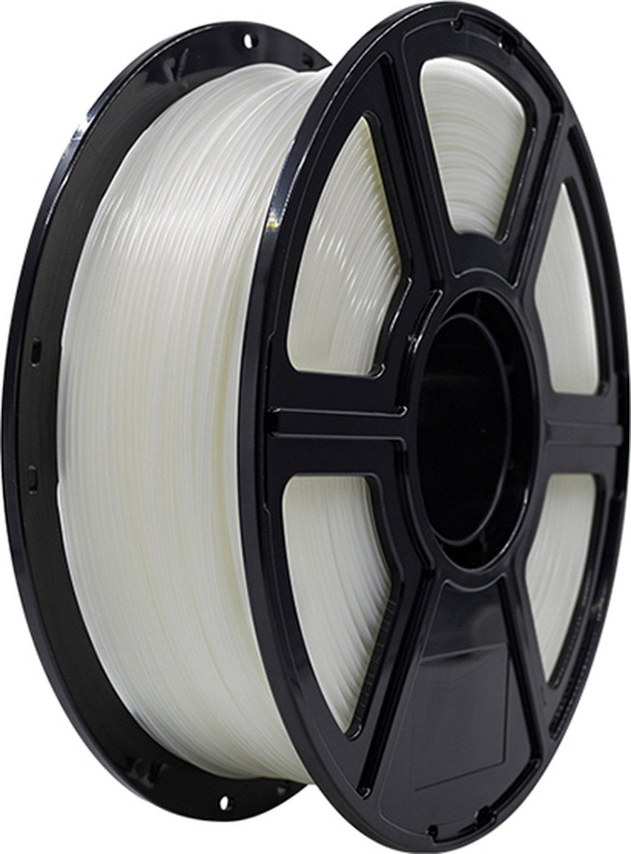 FlashForge Basic PETG-filament transparant op zwarte spoel, 1,75 mm, 1 kg