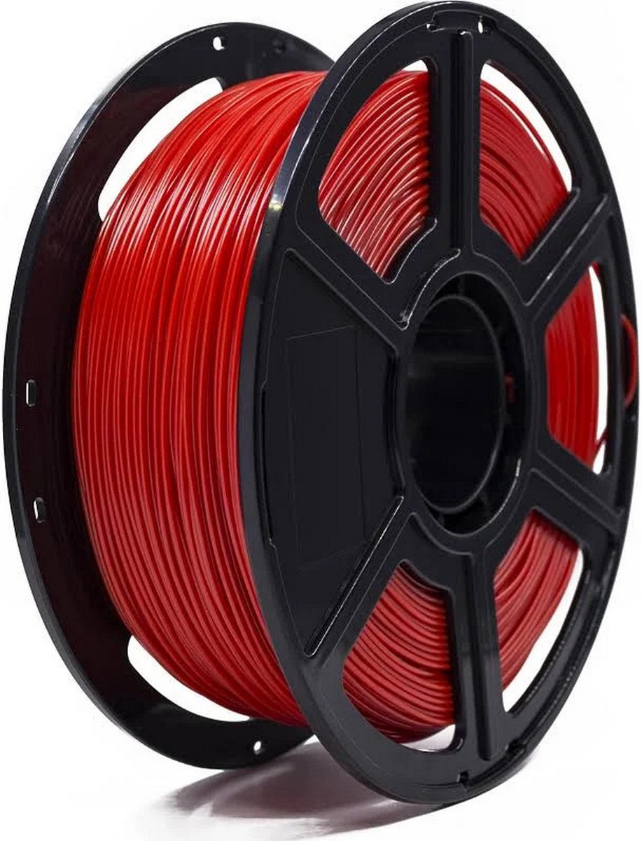 FlashForge Basic PETG-filament rood op zwarte spoel, 1,75 mm, 1 kg