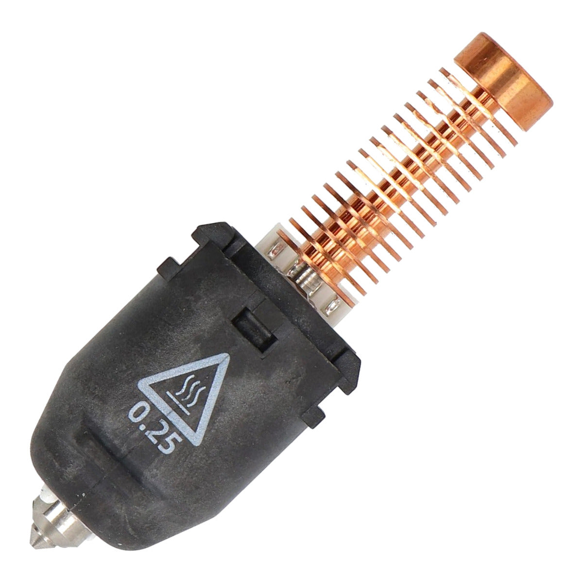 FlashForge snelwissel-nozzle 0,25 mm voor de Adventurer 5M en 5M Pro, met koperen koelvinnen
